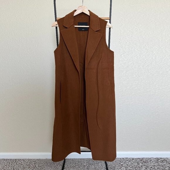 Massimo Dutti Wool Midi-length Vest Size S - Picture 3 of 8